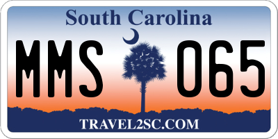 SC license plate MMS065
