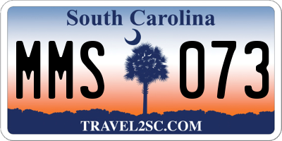 SC license plate MMS073