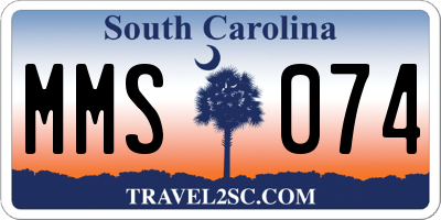 SC license plate MMS074