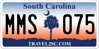 SC license plate MMS075
