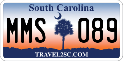 SC license plate MMS089