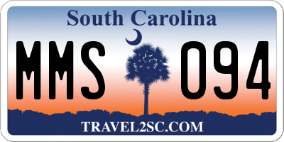 SC license plate MMS094