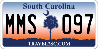 SC license plate MMS097