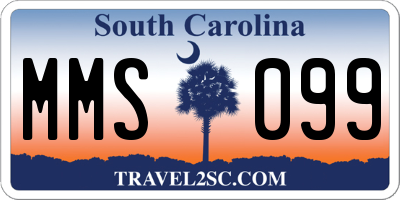 SC license plate MMS099
