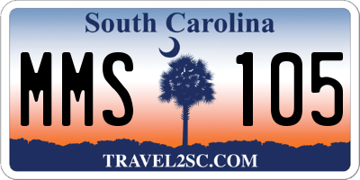 SC license plate MMS105