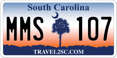 SC license plate MMS107