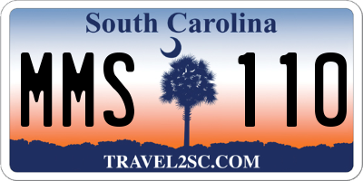 SC license plate MMS110