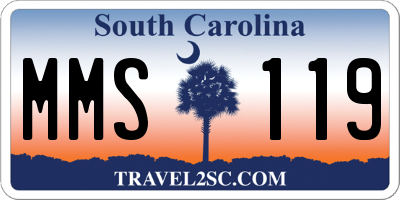 SC license plate MMS119
