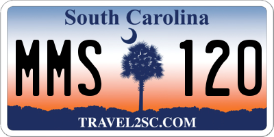 SC license plate MMS120