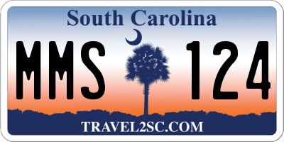 SC license plate MMS124