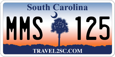 SC license plate MMS125