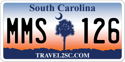 SC license plate MMS126
