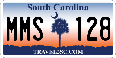 SC license plate MMS128