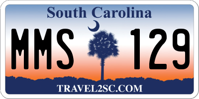 SC license plate MMS129