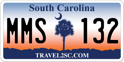SC license plate MMS132