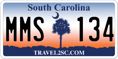 SC license plate MMS134