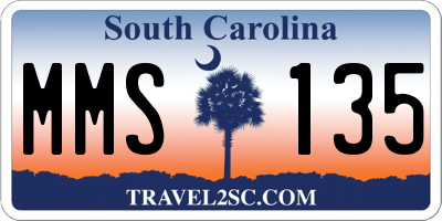 SC license plate MMS135