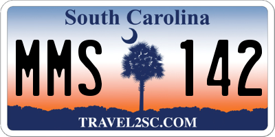 SC license plate MMS142