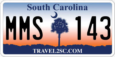 SC license plate MMS143