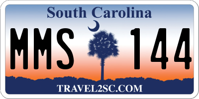 SC license plate MMS144