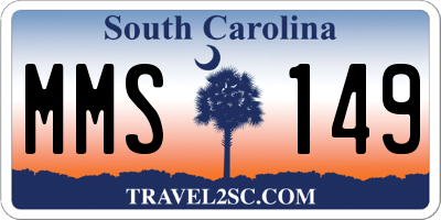 SC license plate MMS149