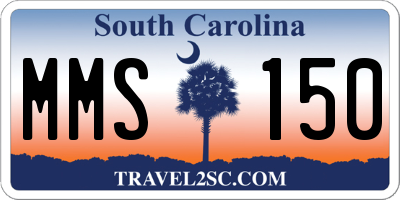 SC license plate MMS150
