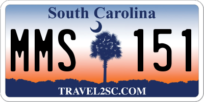 SC license plate MMS151