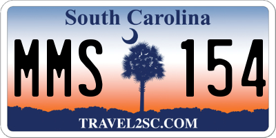 SC license plate MMS154