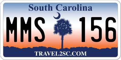 SC license plate MMS156