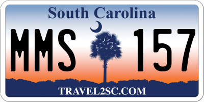SC license plate MMS157
