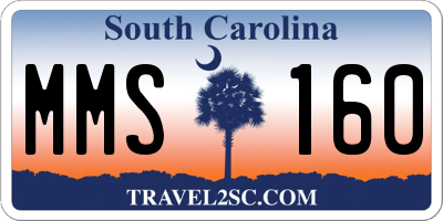 SC license plate MMS160