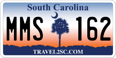 SC license plate MMS162