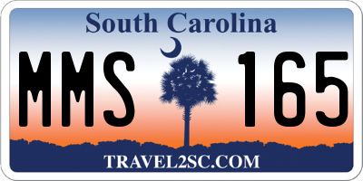 SC license plate MMS165