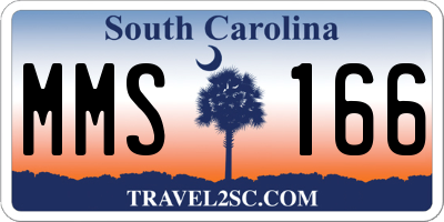 SC license plate MMS166