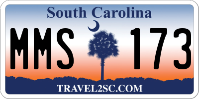SC license plate MMS173