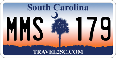 SC license plate MMS179