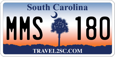 SC license plate MMS180
