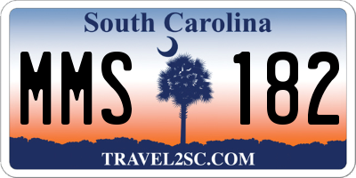 SC license plate MMS182