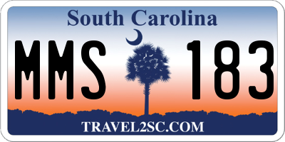 SC license plate MMS183