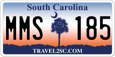 SC license plate MMS185