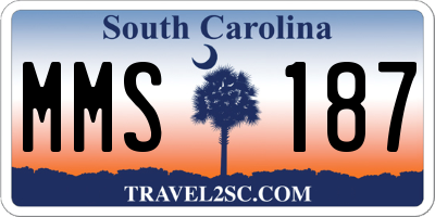 SC license plate MMS187
