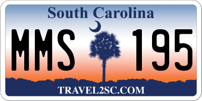 SC license plate MMS195