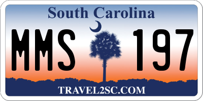 SC license plate MMS197
