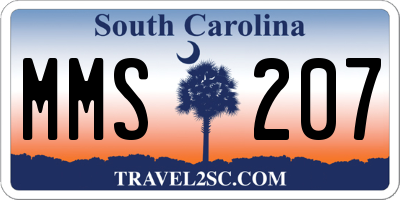 SC license plate MMS207