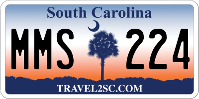 SC license plate MMS224