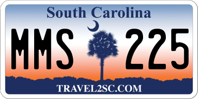 SC license plate MMS225
