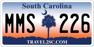 SC license plate MMS226
