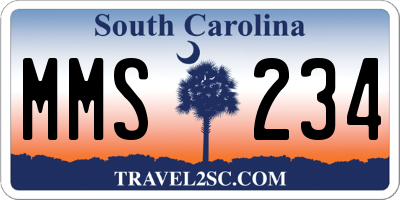 SC license plate MMS234
