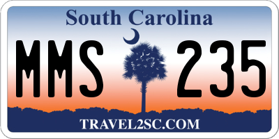 SC license plate MMS235