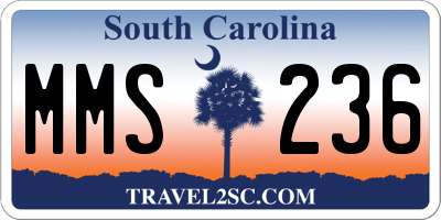 SC license plate MMS236